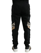 Dolce & Gabbana Elegant Black Leopard Jogger Pants