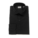 Bagutta Black Cotton Men's Slim Shirt