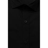 Bagutta Black Cotton Men's Slim Shirt
