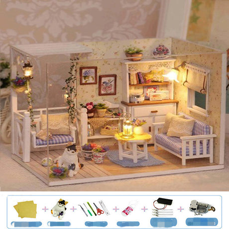 DIY Wooden House Puzzle Kit