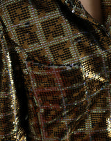 Dolce & Gabbana Multicolor Sequined Cropped Jacket