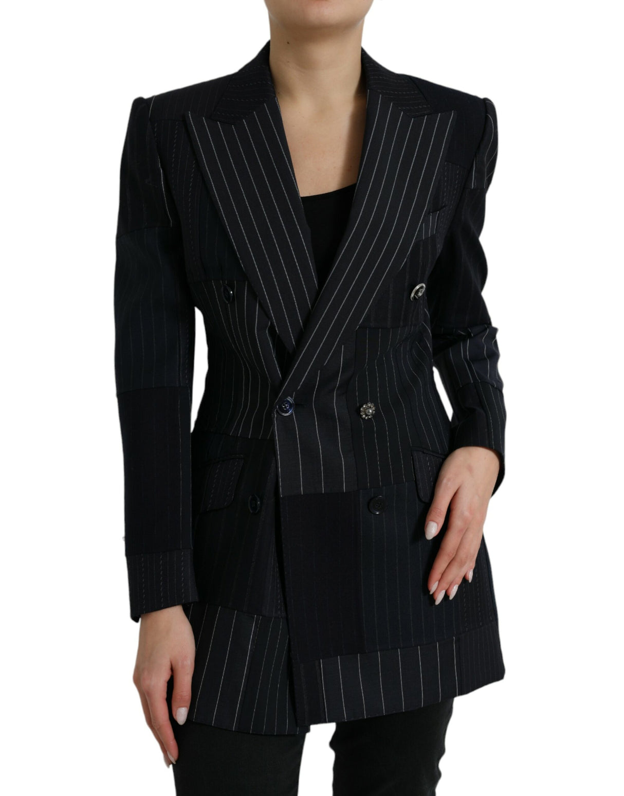 Dolce & Gabbana Elegant Striped Virgin Wool Blazer