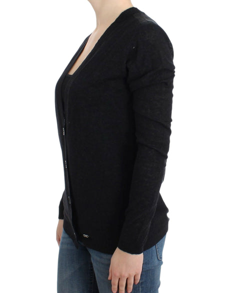 Costume National Elegant Deep V-neck Lightweight Cardigan