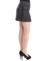 Costume National Chic Wool Blend Mini Skirt in Gray