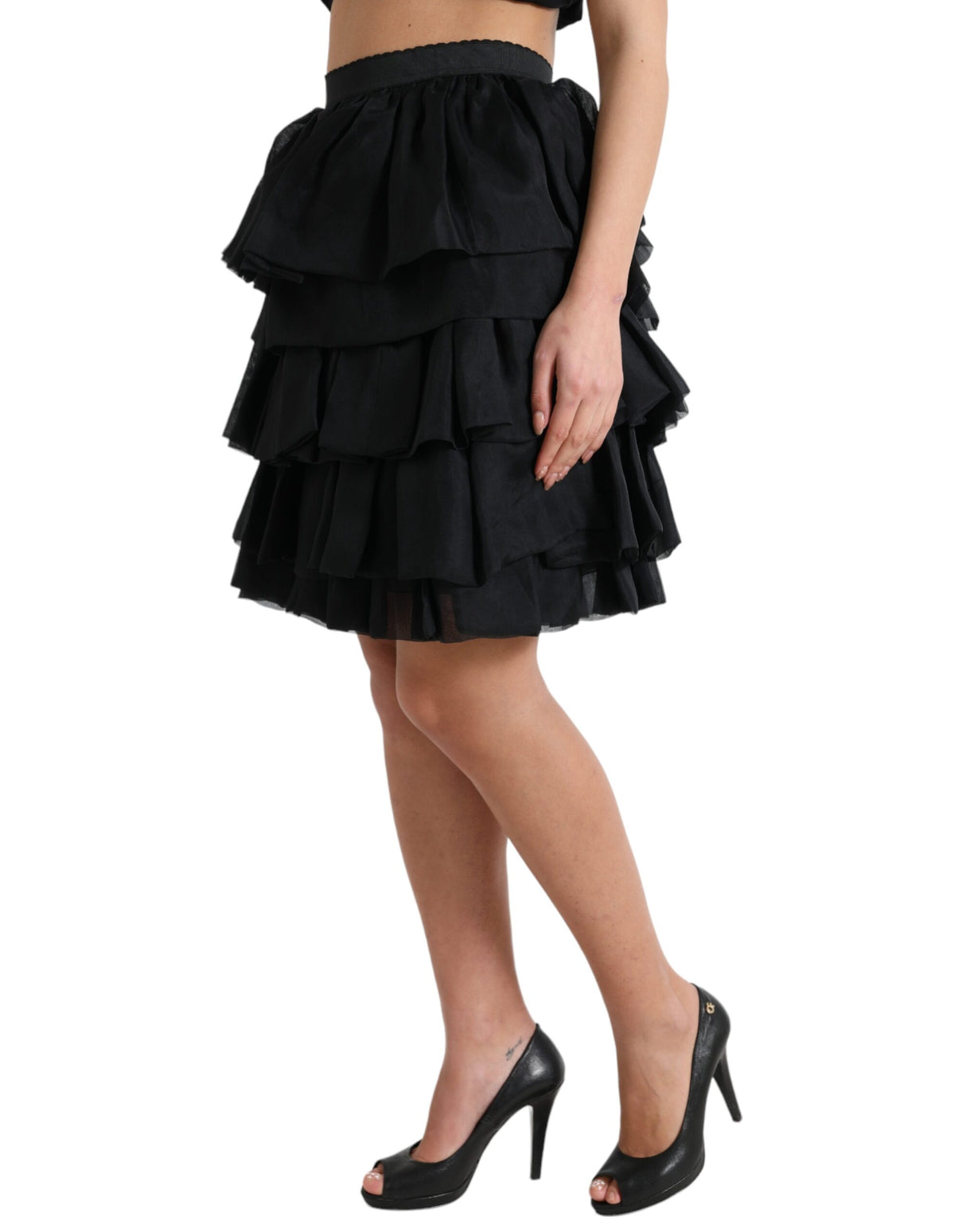 Dolce & Gabbana Elegant Tiered A-Line Mini Skirt