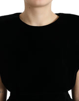 Dolce & Gabbana Velvet Exaggerated Shoulder Top