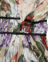 Dolce & Gabbana Floral Elegance Silk Chiffon Mini Dress