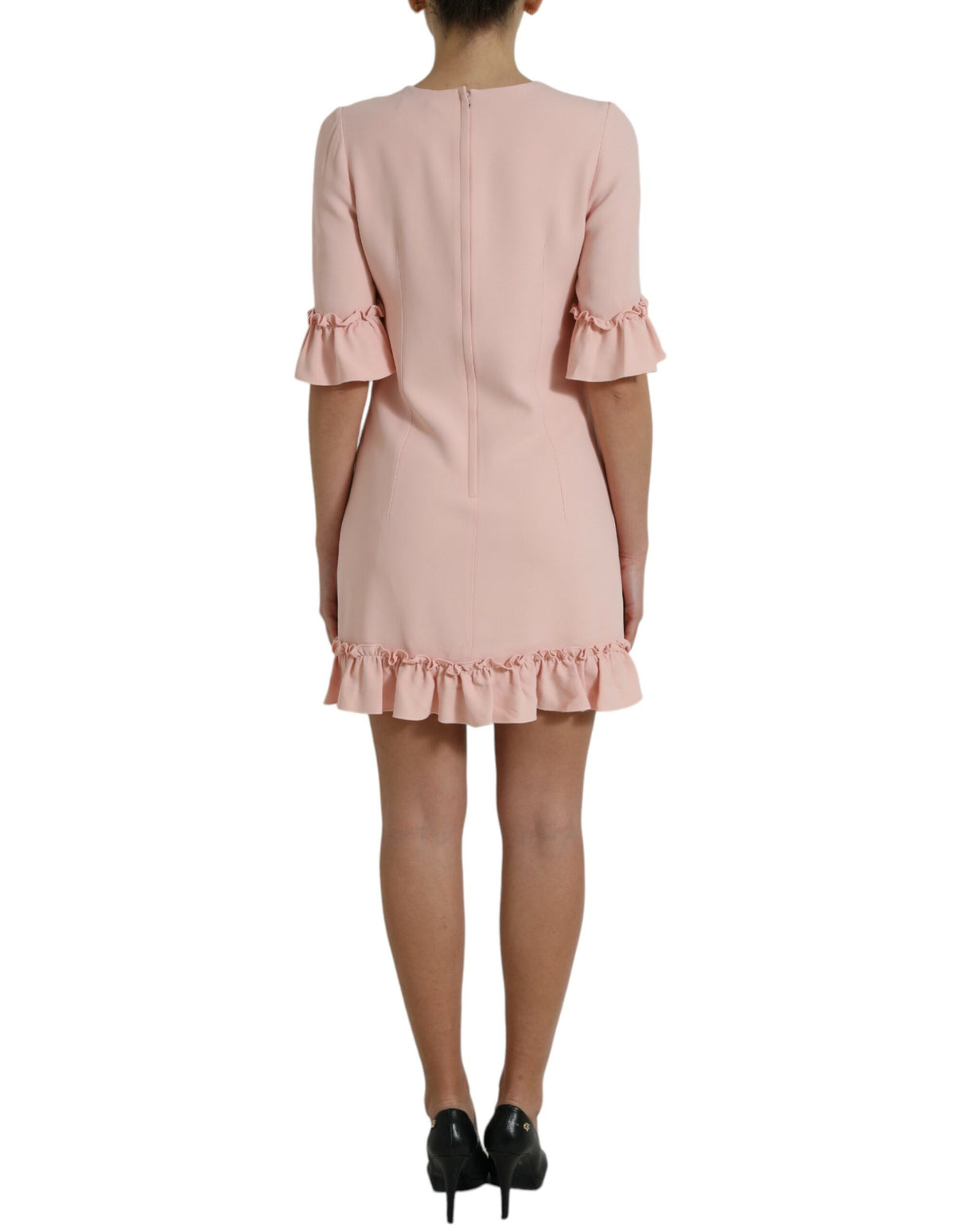 Dolce & Gabbana Elegant Light Pink A-Line Shift Mini Dress