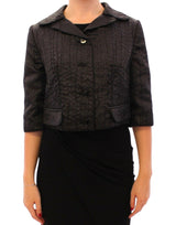 Dolce & Gabbana Elegant Black Bolero Shrug Jacket