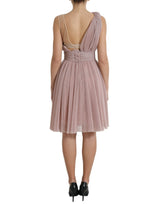 Dolce & Gabbana Elegant Asymmetrical Pink Tulle Dress