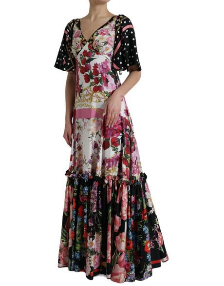 Dolce & Gabbana Elegant Floral Silk Maxi Dress