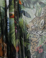 Dolce & Gabbana Elegant Jungle Print Maxi Silk Dress