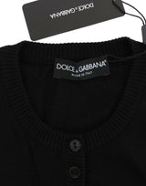 Dolce & Gabbana Elegant Black Wool Cardigan Sweater