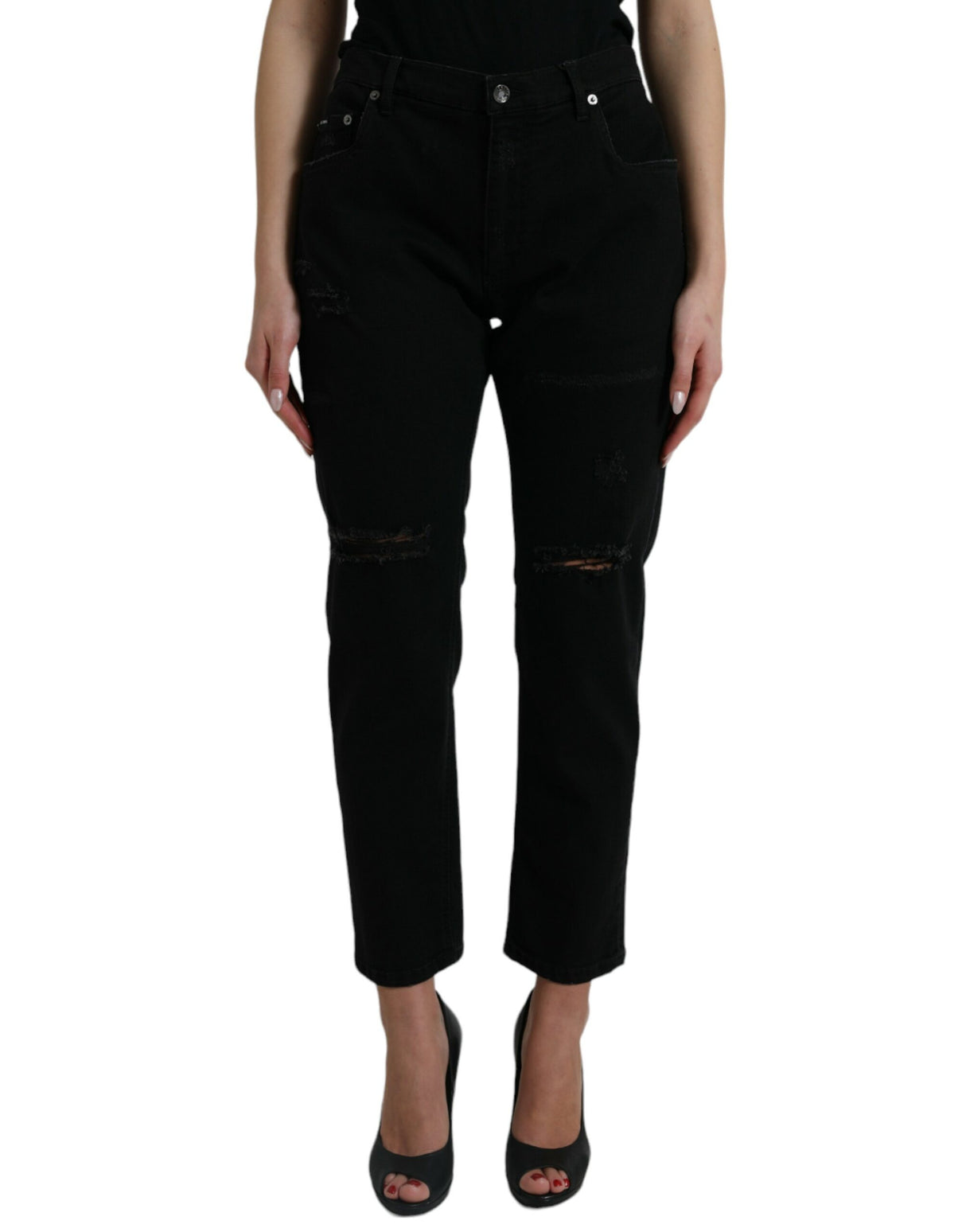 Dolce & Gabbana Elegant High Waist Black Stretch Jeans