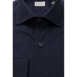 Bagutta Blue Cotton Men's Slim Shirt