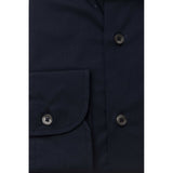 Bagutta Blue Cotton Men's Slim Shirt