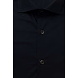 Bagutta Blue Cotton Men's Slim Shirt