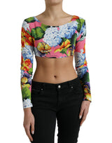 Dolce & Gabbana Floral Elegance Cropped Blouse