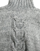 Dolce & Gabbana Gray Cashmere Turtle Neck Pullover Sweater