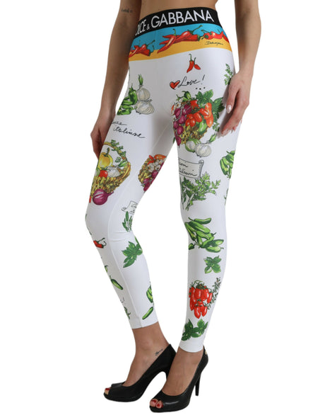 Dolce & Gabbana Elegant High Waist Printed Leggings