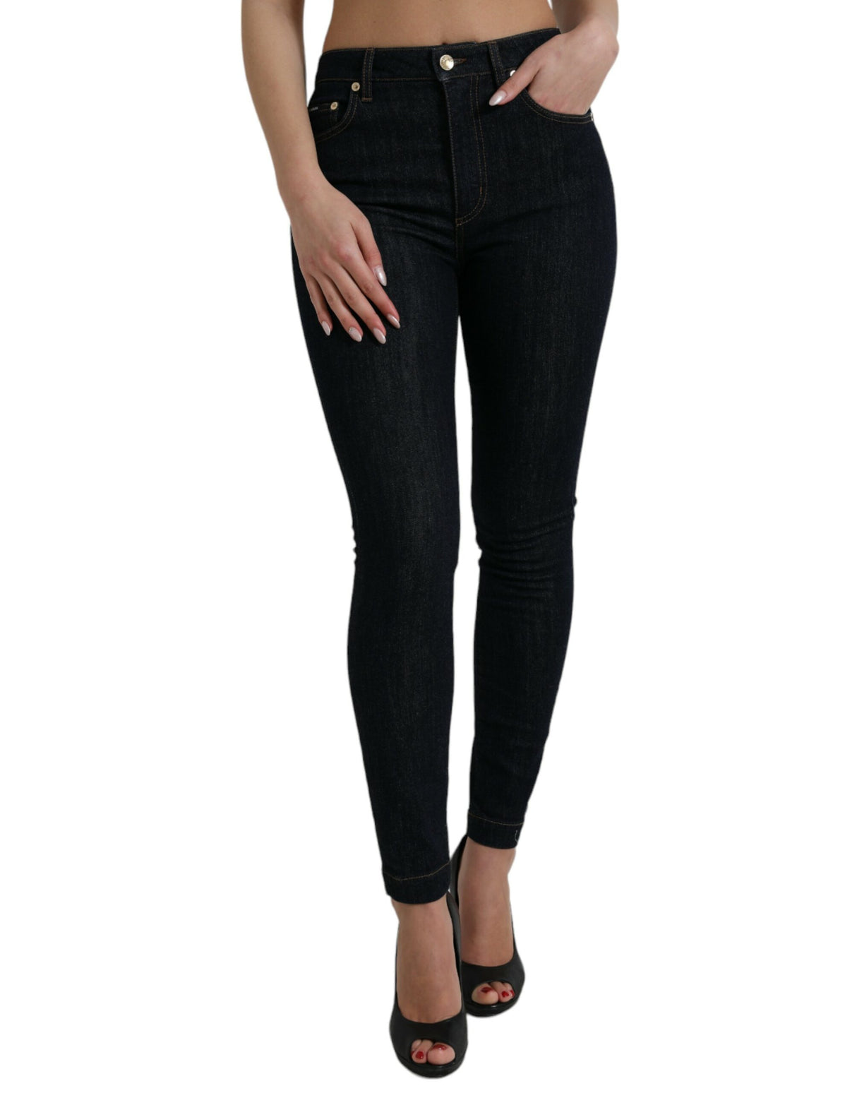 Dolce & Gabbana Sleek Mid-Waist Stretch Denim Jeans