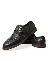 Dolce & Gabbana Elegant Calfskin Leather Monk Straps