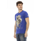 Trussardi Action Blue Cotton Men T-Shirt