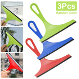3X Glass Window Cleaner Squeegee Brush for Home & Car