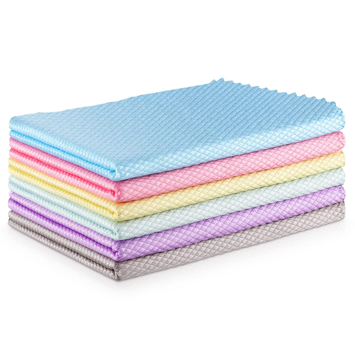 Easy Clean Streak Free Glass Cleaning Miracle Microfiber Cleaning Cloth for KitchenCounterWindowMirror Lint Free Dish Drying Cloths Glass Polishing RagAll-PurposeReusableNanoscale Pack of 6