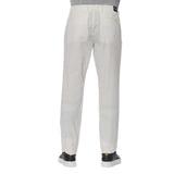 Trussardi Jeans White Cotton Men Trouser