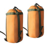 2 Pieces 10L Nylon Compression Stuff Sack Lightweight Storage Bags for Sleeping Bag Clothing Pillows for Camping Outdoor Hiking Backpacking Travelling (Orange)