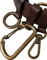 Dolce & Gabbana Elegant Brown Calf Leather Belt - Timeless Accessory