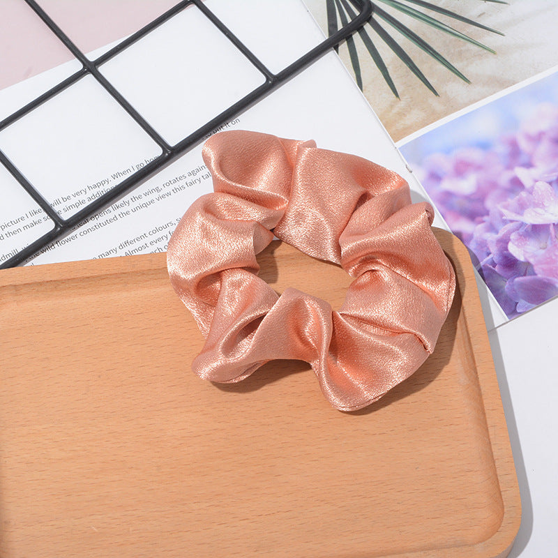 Solid Color Crystal Satin Hair Accessories for Women