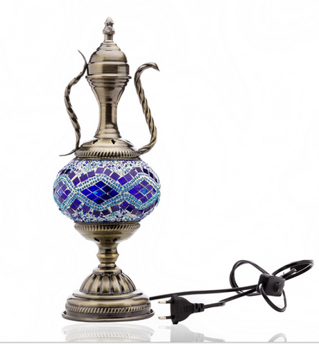 Vintage Glass Table Lamp Night Light for Decoration