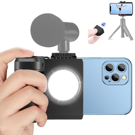 Smartphone Camera Grip with Light & Remote