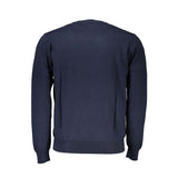 Harmont & Blaine V-Neck Embroidered Blue Sweater