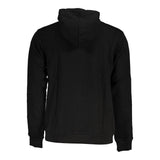 Fila Sleek Black Hooded Sweatshirt with Embroidery