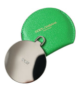 Dolce & Gabbana Emerald Leather Hand Mirror Holder