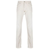 Dondup Cream-Colored Cotton Blend Trousers