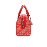 Michael Kors Travel XS Bright Red Signature PVC Duffle Crossbody Bag Purse