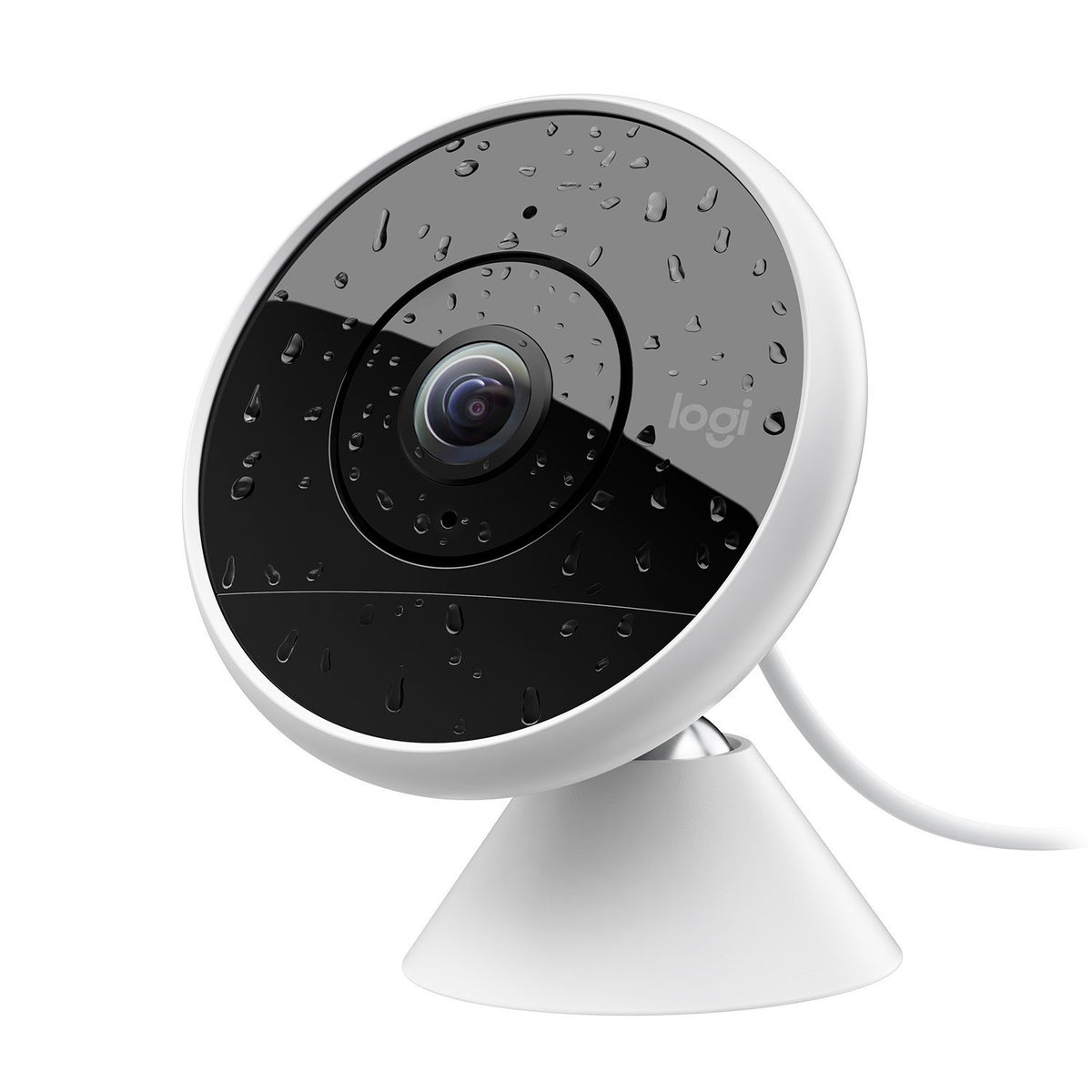 Logitech Circle 2 Indoor/Outdoor Weatherproof Wired Home Security Camera (Person Detection 24-Hr Free Time-Lapse) Compatible with Alexa Apple HomeKit and Google Assistant (Renewed)