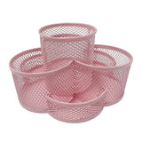 Rotating Plum Blossom Metal Desktop Storage Organizer