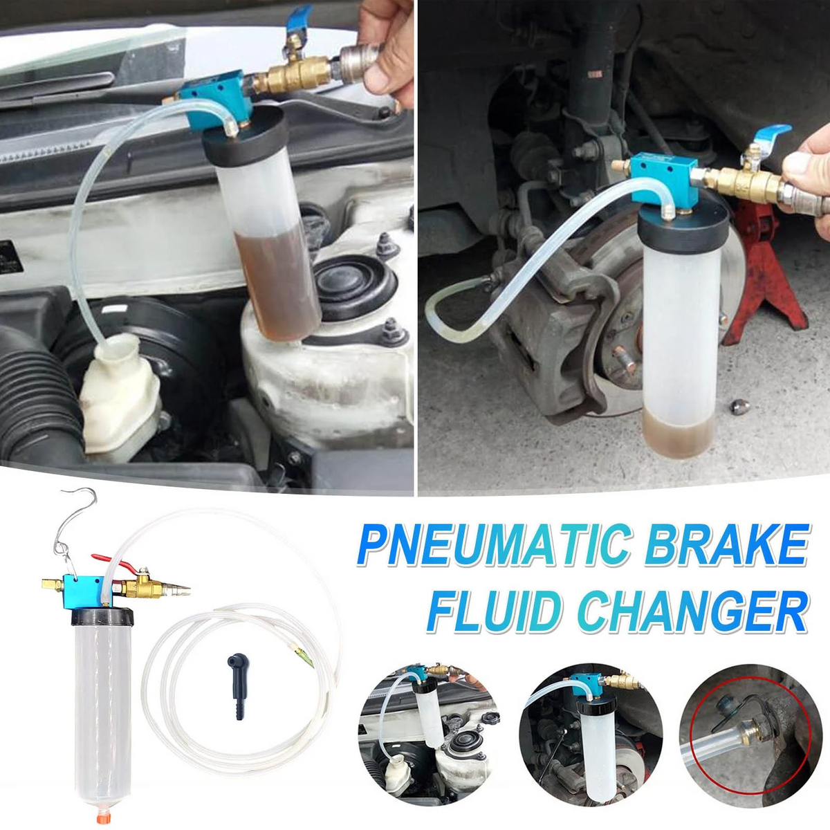 Vacuum Brake Bleeder Car Vehicle Tank Fluid Oil Change Pump Equipment Tool Kit