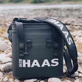 BREW HAAS Soft Sided Insulated Leak Proof Cooler 24 Can Holder Matte Black Insulated Bag Leak Proof Waterproof Keeps Ice Cold for 24+ Hours Cooler Bag Hard Liner Camping Hiking or Beach
