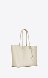 Saint Laurent White Calf Leather Tote Shoulder Bag