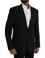 Dolce & Gabbana Black MARTINI Single Breasted Coat Blazer