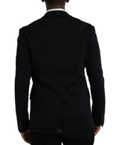 Dolce & Gabbana Black Wool Single Breasted Coat Blazer