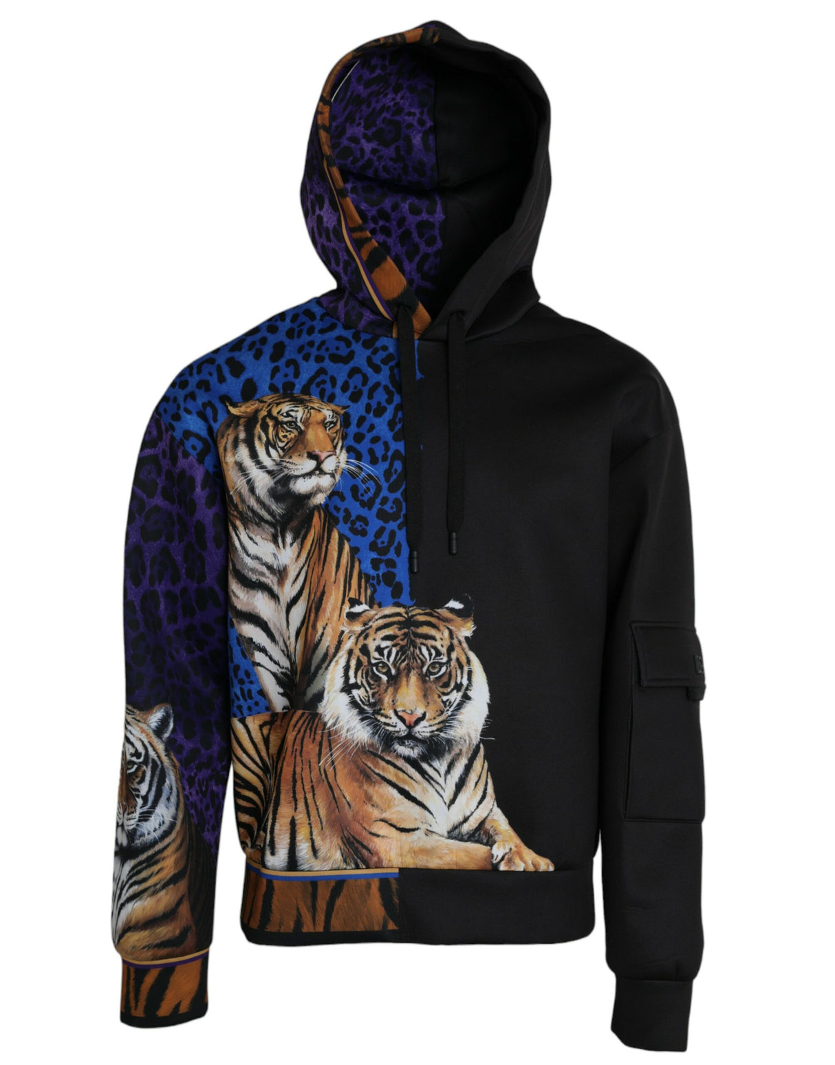 Dolce & Gabbana Multicolor Tiger Hooded Sweatshirt Sweater