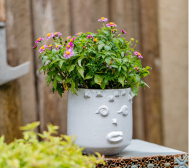 Handcrafted Ceramic Face Vase and Planter