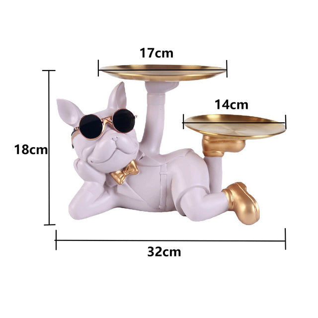 Bulldog Storage Ornament for Office Desktop Decoration